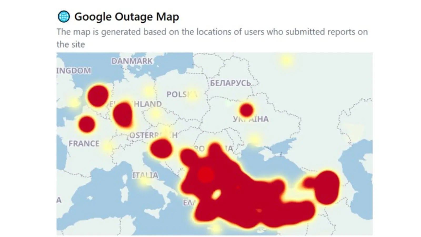 Google Down For Most Of The Users In Turkey And Eastern Europe Google Down For Most Of The Users In Turkey And Eastern Europe