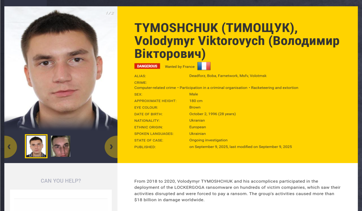 LockerGoga Ransomware Admin on EU Most Wanted List With $10M DOJ Reward LockerGoga Ransomware Admin on EU Most Wanted List With $10M DOJ Reward