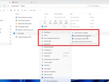 AI Actions In File Explorer