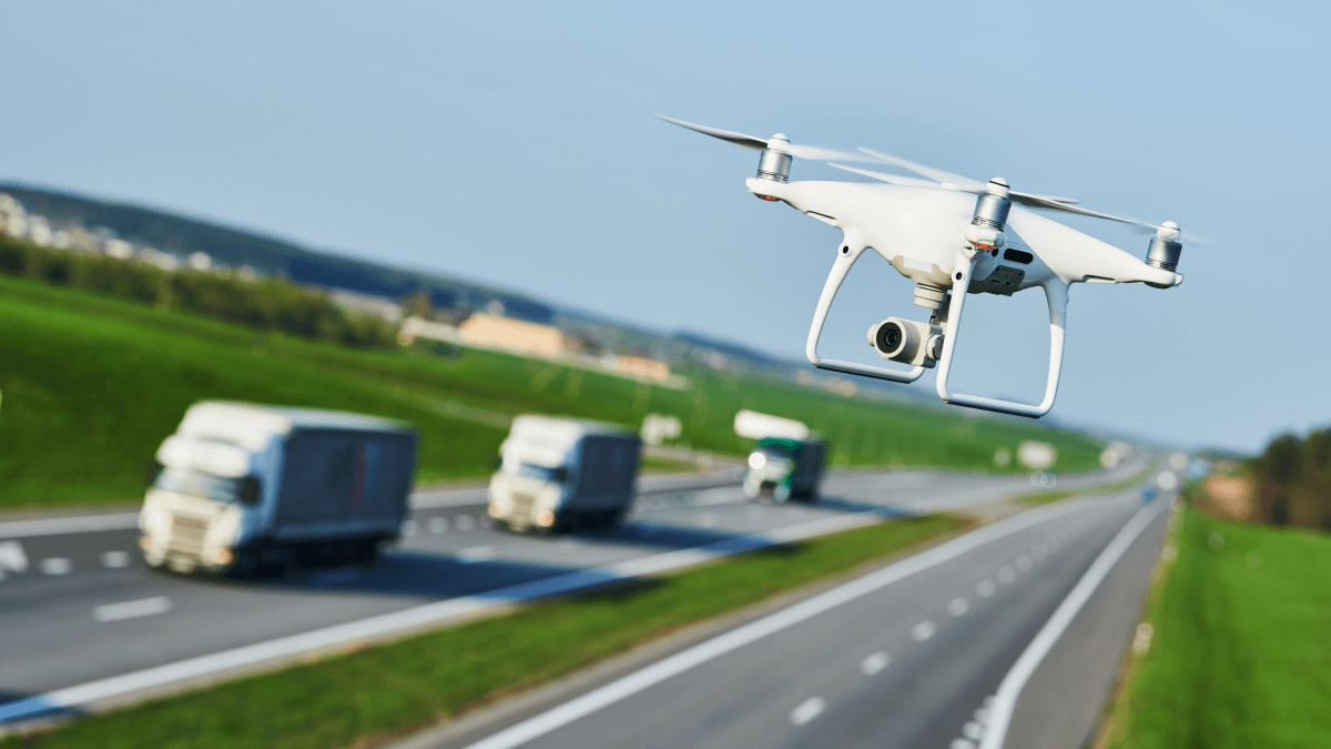 Police using drones to read your license plates, warns EFF drone over highway