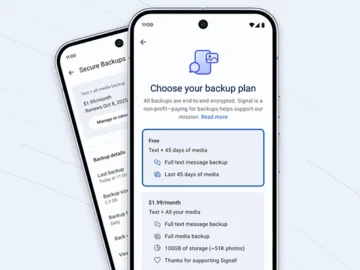 Signal adds secure backup option for chat history