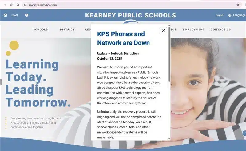Kearney Public Schools Hit By Cyberattack, Network And Phones Down Ahead Of Monday Classes Kearney Public Schools Cyberattack