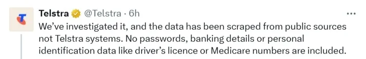 Telstra Responds to data breach claims