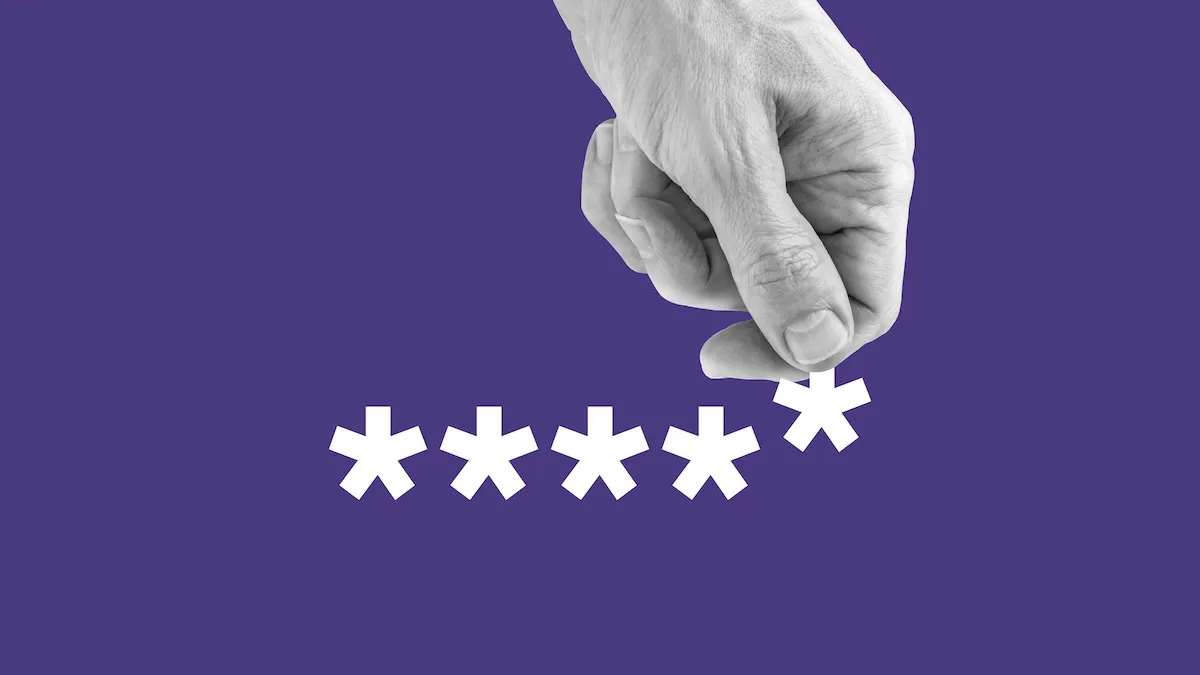 Your passwords don’t need so many fiddly characters, NIST says A hand reaches down to grab one asterisk from a written password.