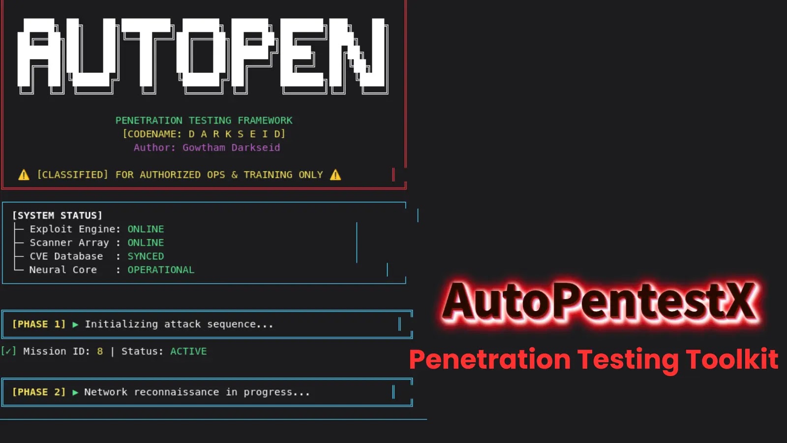 Automated Penetration Testing Toolkit Designed for Linux systems