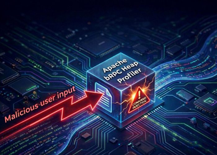 Command injection in Apache bRPC heap profiler